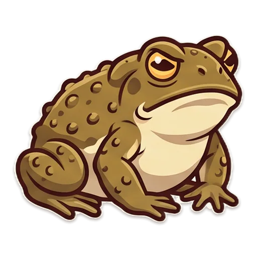 A warty brown cane toad sitting on the road, the uninvited Christmas guest.