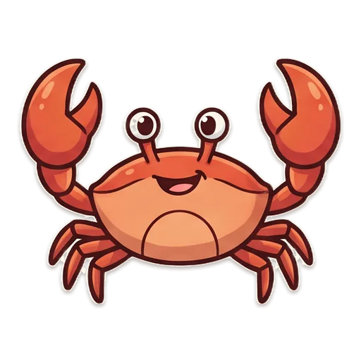 A mud crab with big claws scuttling across the hot sand.