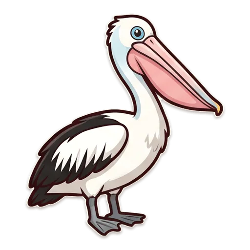 An Australian pelican with its huge pink bill, waiting on the jetty.
