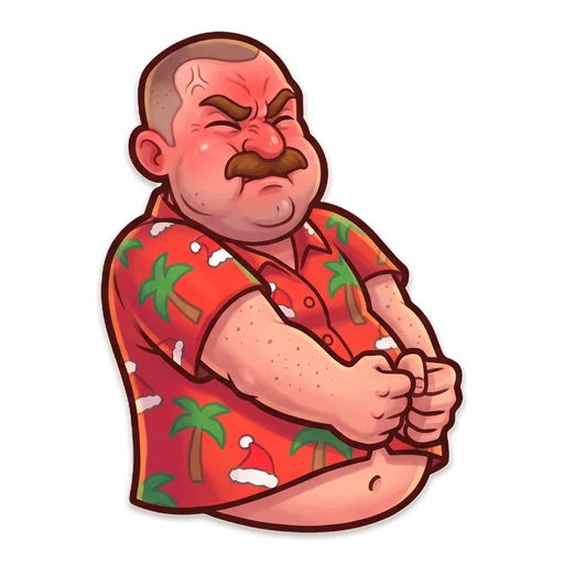 Uncle Bazza straining with all his might on a Christmas bon bon.