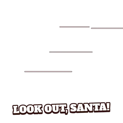 Animated GIF: Magpie swooping santa hat