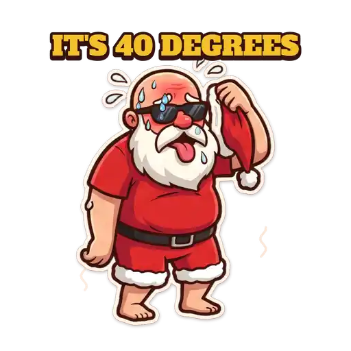 Animated GIF: Santa melting it's hot