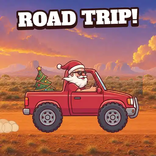 Animated GIF: Santa ute road trip