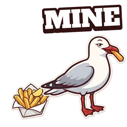Animated GIF: Seagull mine hot chip