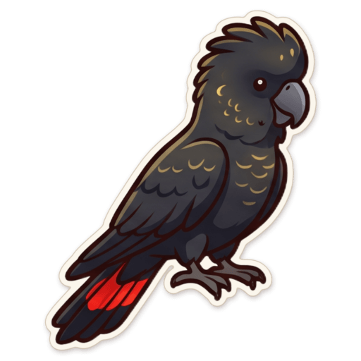 Sticker: Black cockatoo