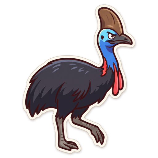 Sticker: Cassowary side eye