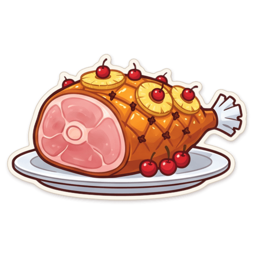 Sticker: Christmas ham