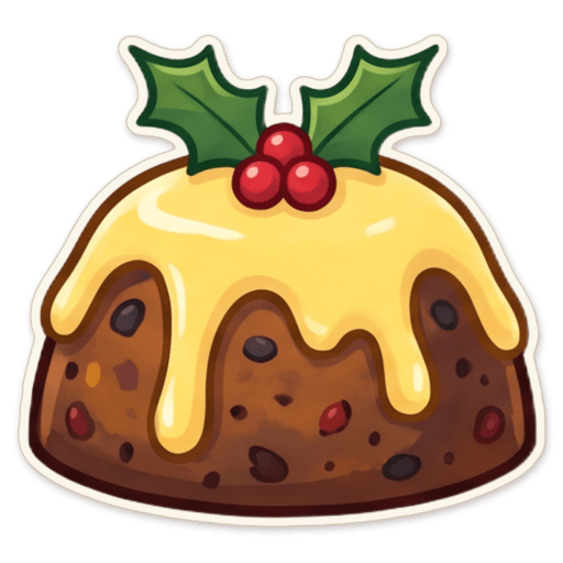 Sticker: Christmas pudding