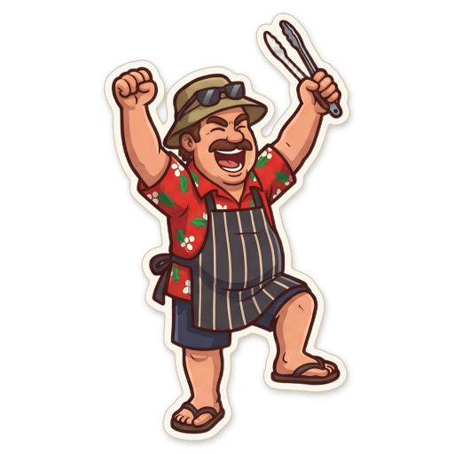 Sticker: Dad cheering