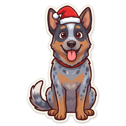 Sticker: Digger good boy santa hat