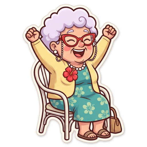 Sticker: Nan cheering