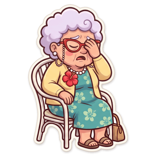 Sticker: Nan facepalm