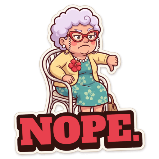 Sticker: Nope nan