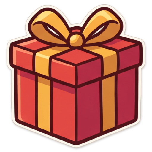 Sticker: Present red