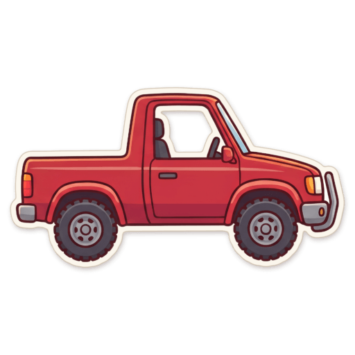 Sticker: Red ute
