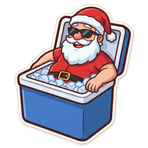 Sticker: Santa esky ice