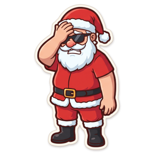 Sticker: Santa facepalm