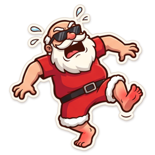Sticker: Santa hot sand hop