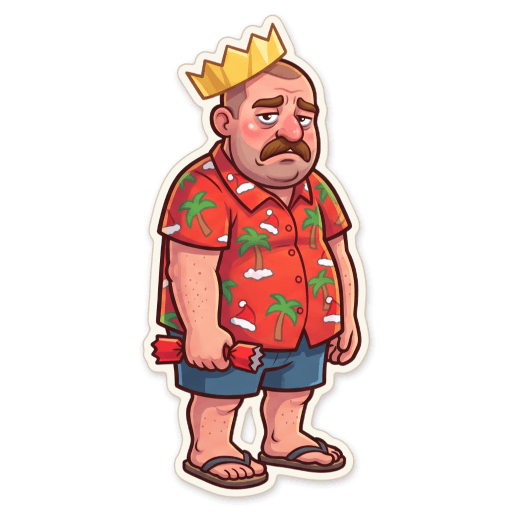 Sticker: Uncle bazza lost