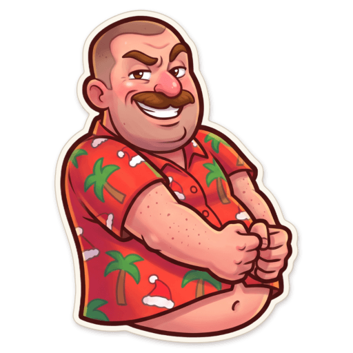 Sticker: Uncle bazza smug